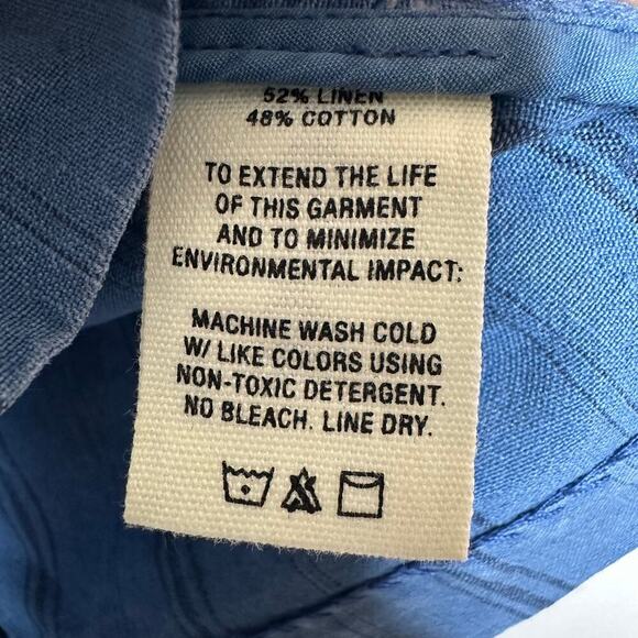 NWT Alex Mill Linen Pinstripe Boy Jacket Blazer Women's Indigo Blue Size Small - Picture 4 of 6